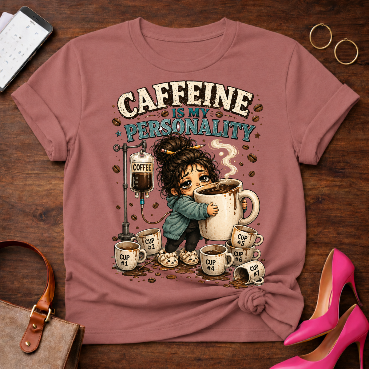 Caffeine Is My Personality Coffee Tee