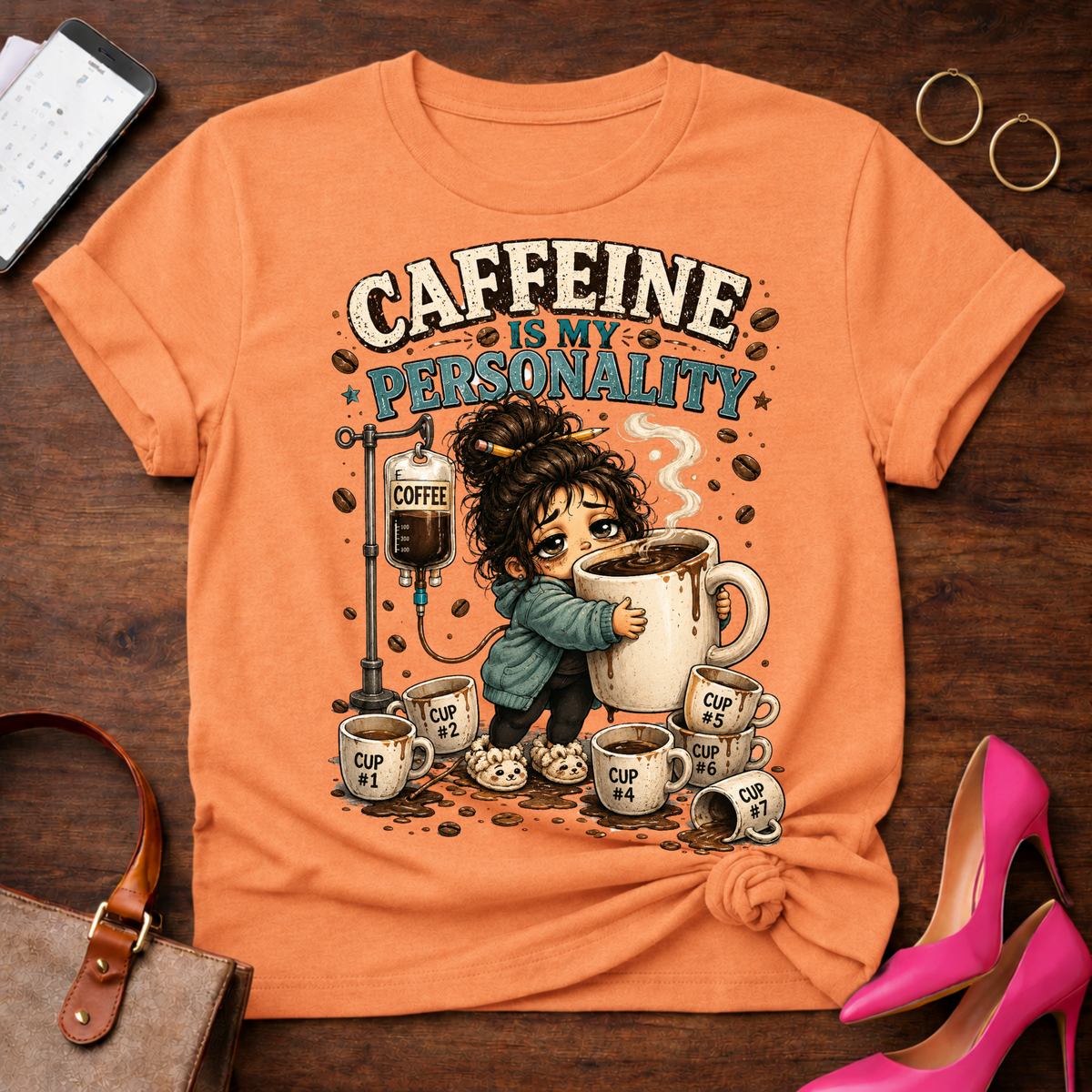 Caffeine Is My Personality Coffee Tee