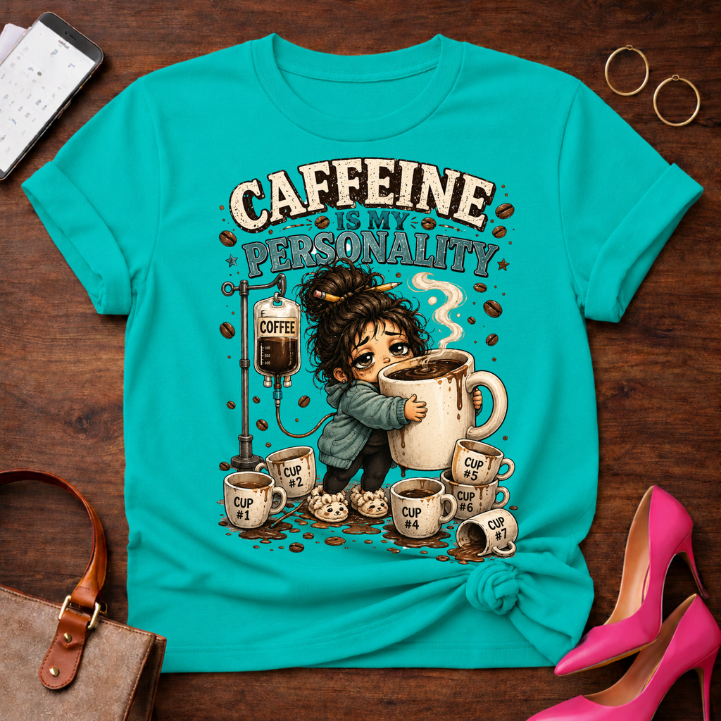 Caffeine Is My Personality Coffee Tee