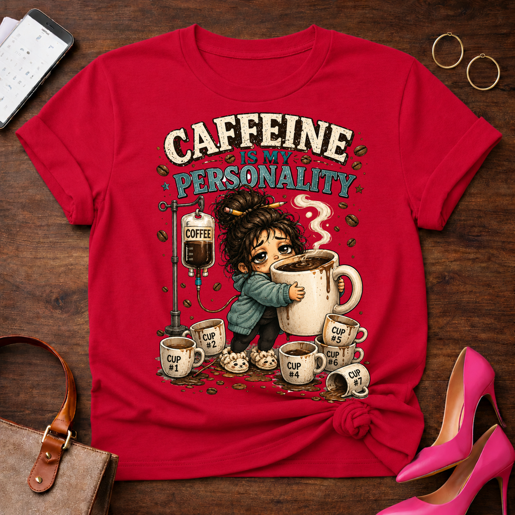 Caffeine Is My Personality Coffee Tee