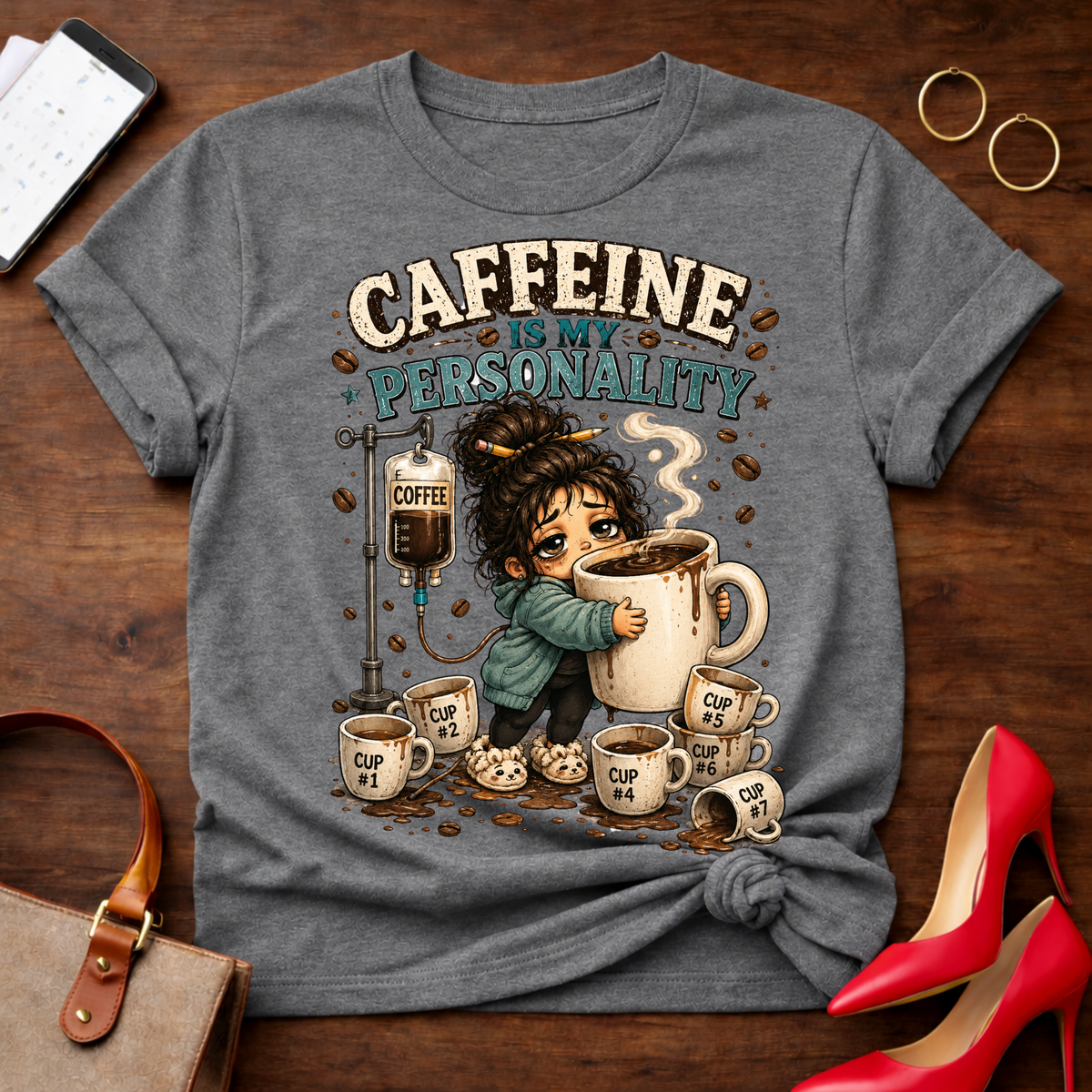 Caffeine Is My Personality Coffee Tee