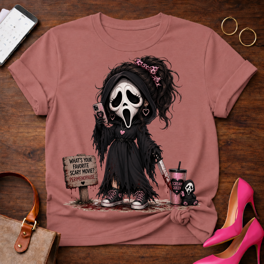 Scream Girl Graphic Tee — Cute Creepy Horror Movie Tee