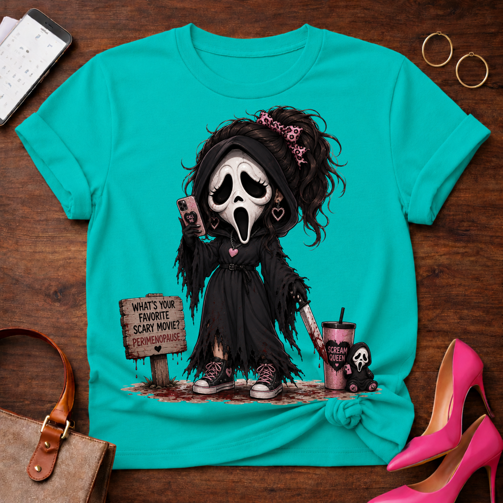 Scream Girl Graphic Tee — Cute Creepy Horror Movie Tee