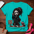 Scream Girl Graphic Tee — Cute Creepy Horror Movie Tee