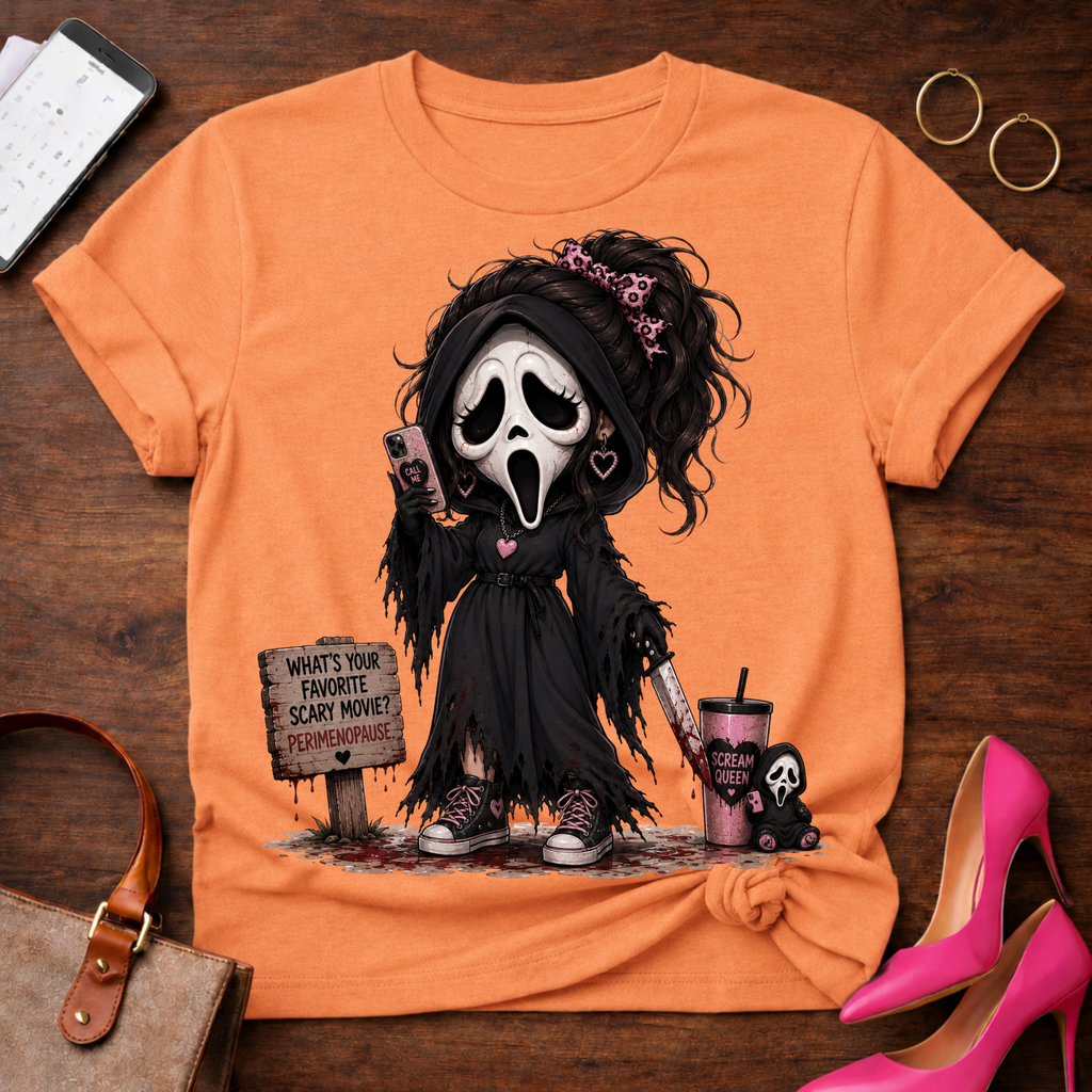 Scream Girl Graphic Tee — Cute Creepy Horror Movie Tee
