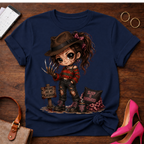 Freddy Girl Horror Tee — Cute Chibi Nightmare on Elm Street T-Shirt
