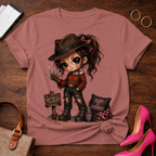 Freddy Girl Horror Tee — Cute Chibi Nightmare on Elm Street T-Shirt
