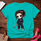 Michael Myers Graphic Tee — Cute Chibi Slasher Illustration