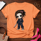 Michael Myers Graphic Tee — Cute Chibi Slasher Illustration