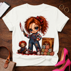Chucky Doll Tee — 'Buddy Time' Cute Killer Girl Graphic Shirt