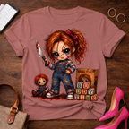 Chucky Doll Tee — 'Buddy Time' Cute Killer Girl Graphic Shirt