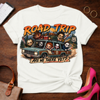 Road Trip Horror Car T‑Shirt — “Are We There Yet?” Graphic Tee