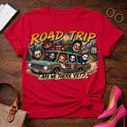 Road Trip Horror Car T‑Shirt — “Are We There Yet?” Graphic Tee