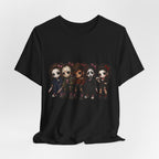 Horror Icons Chibi Tee — Cute Killer Characters Graphic T-Shirt